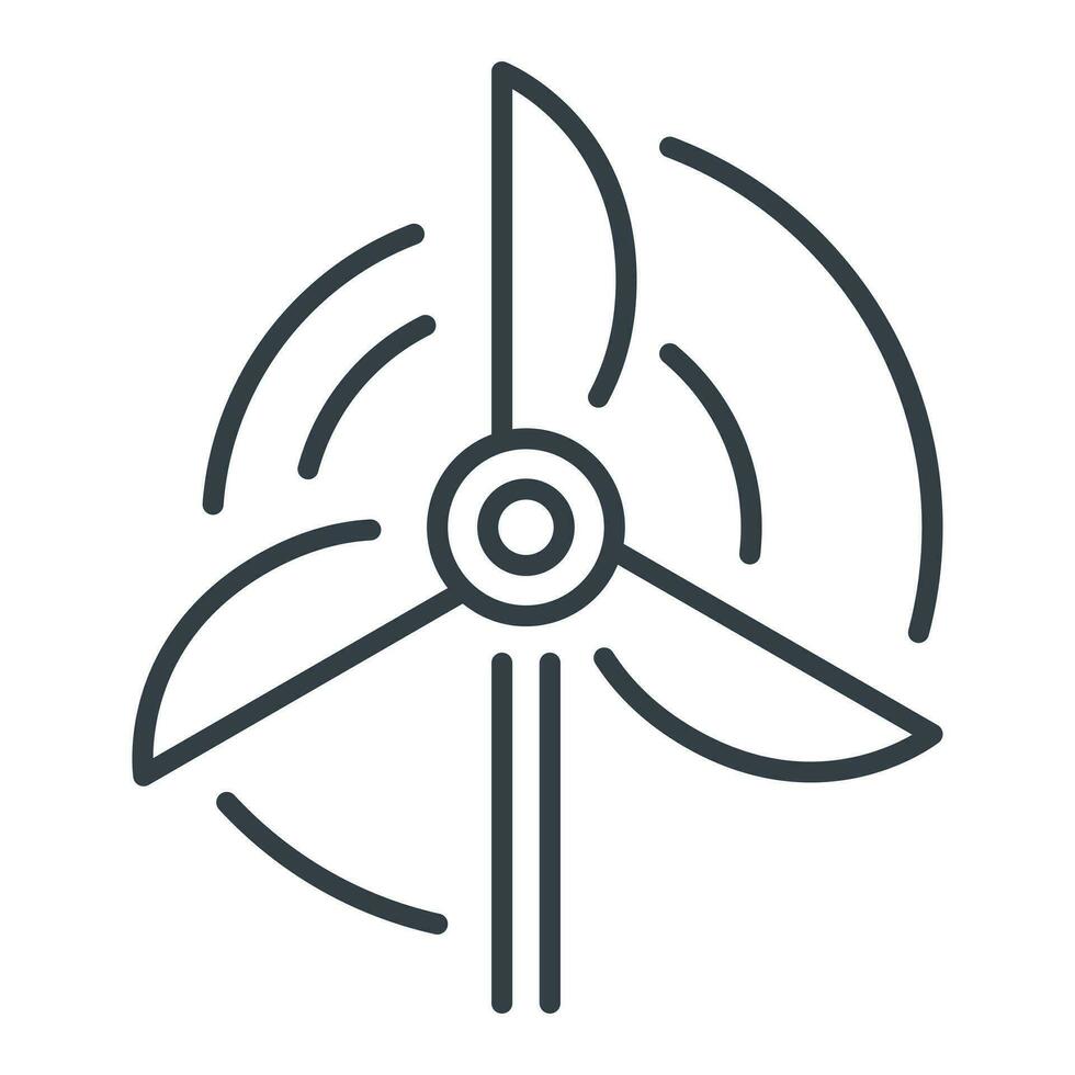 vento azienda agricola, alternativa elettricità energia estrazione, vettore isolato piatto icona. ecologia protezione design elemento.