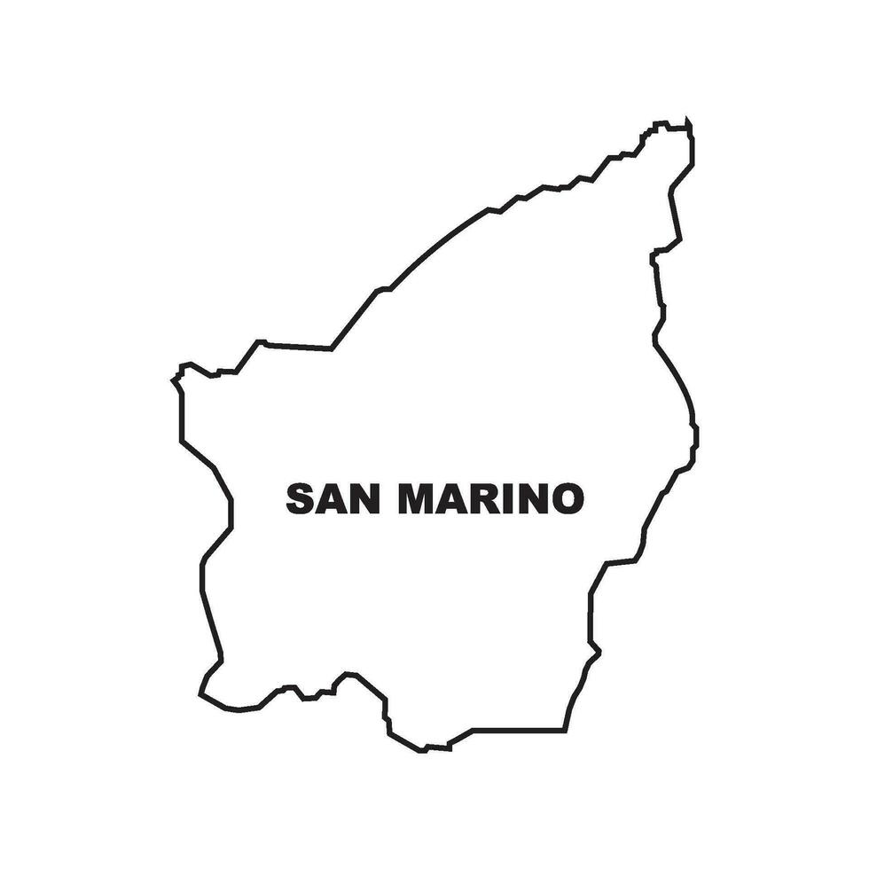 san Marino carta geografica icona vettore