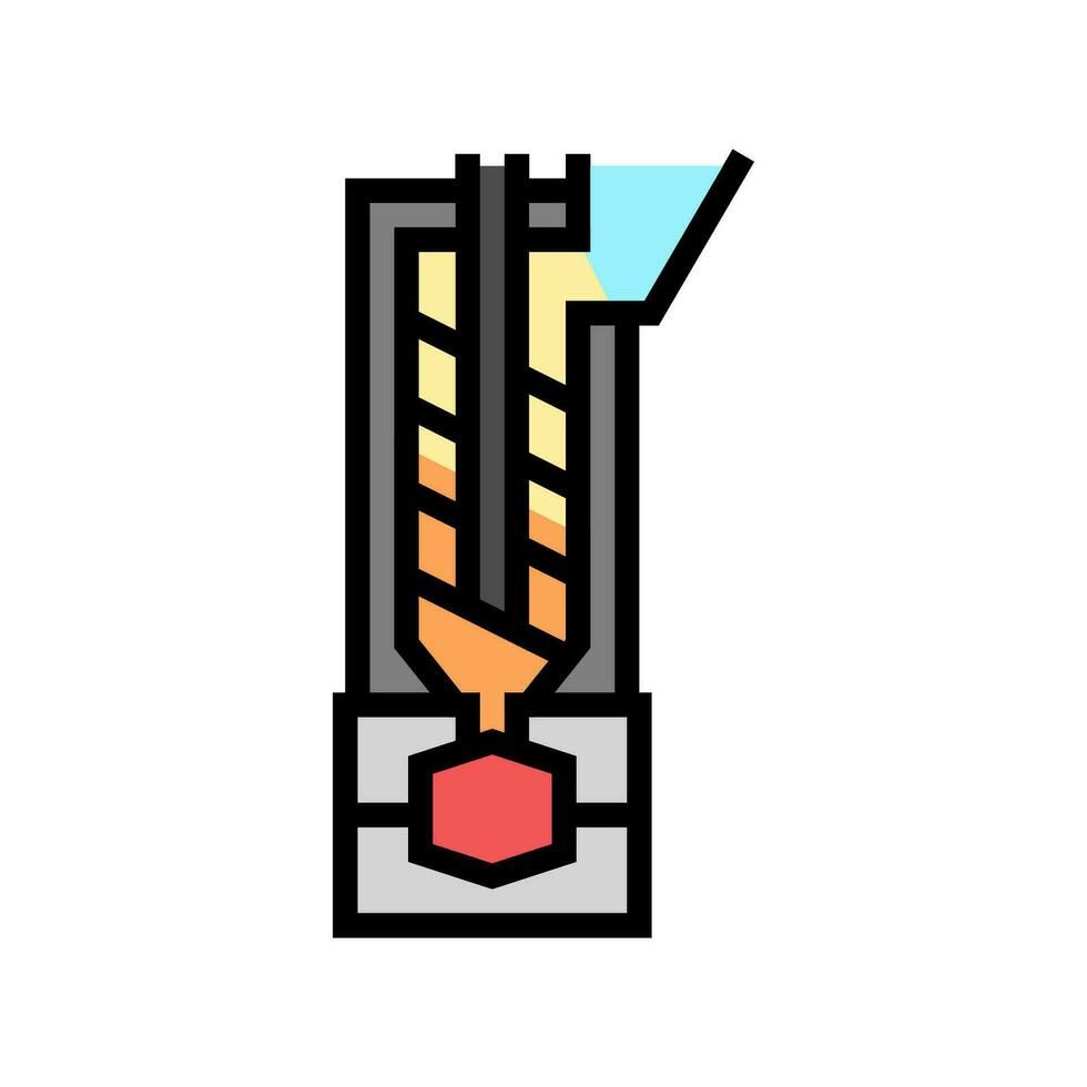 iniezione modanatura materiale ingegneria colore icona vettore illustrazione