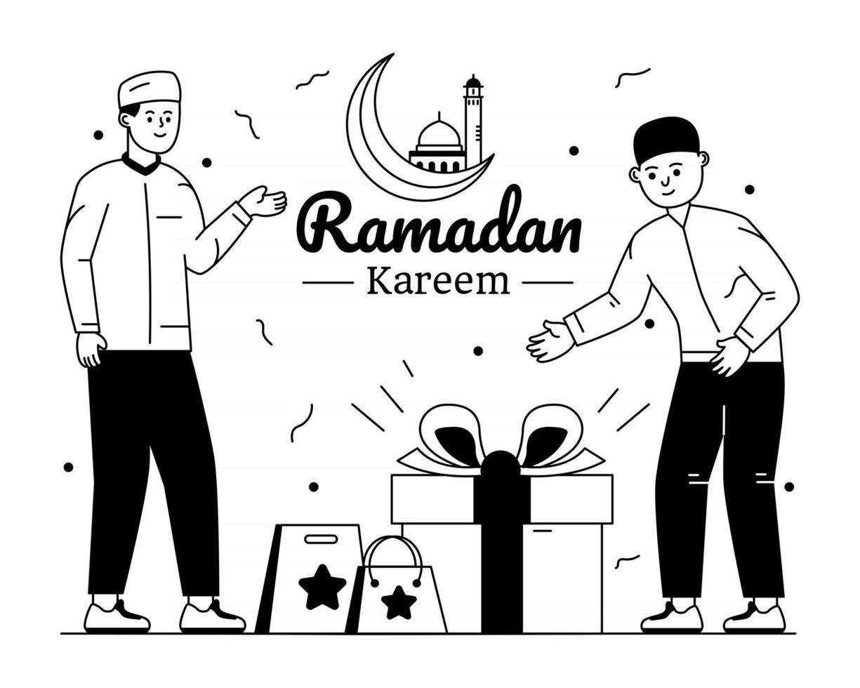 regali e regali di ramadan vettore