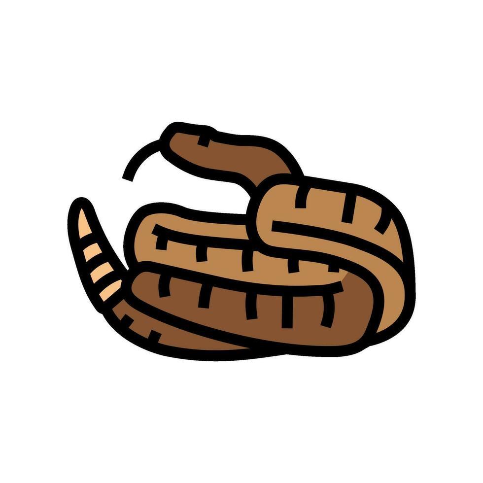 serpente a sonagli animale colore icona vettore illustrazione