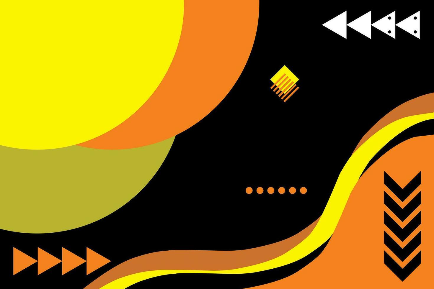 ilustration vettore di astratto rettangolo arancia e nero stile sfondo design gratuito vettore