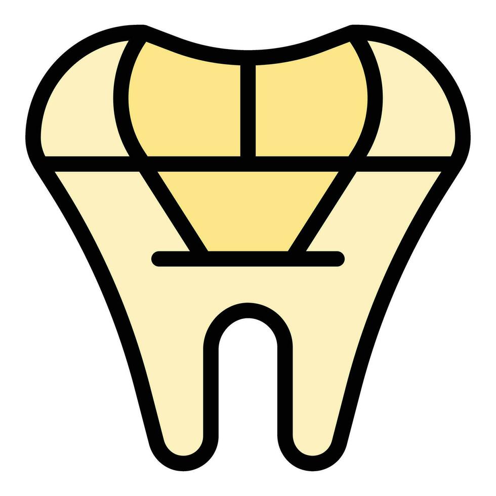 nuovo dente icona vettore piatto