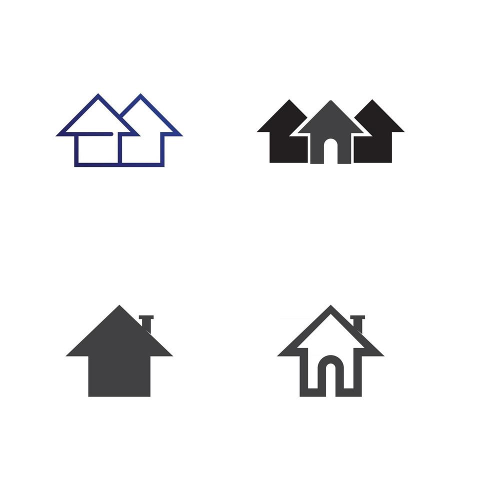 modello di icone logo vettoriale di edifici immobiliari e domestici