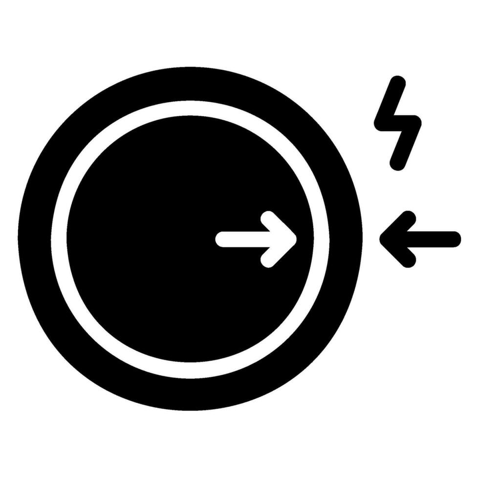 elettromagnetismo glifo icona vettore