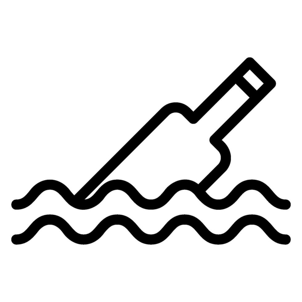 icona della linea di inquinamento dell'acqua vettore