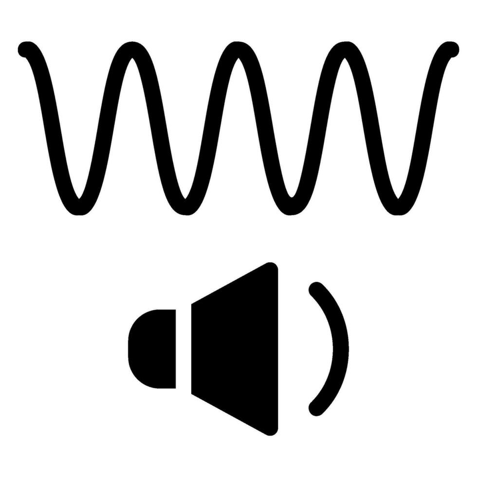 suono onda glifo icona vettore