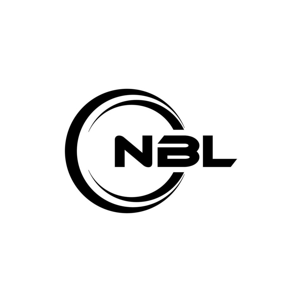 nbl logo disegno, ispirazione per un' unico identità. moderno eleganza e creativo design. filigrana il tuo successo con il Impressionante Questo logo. vettore