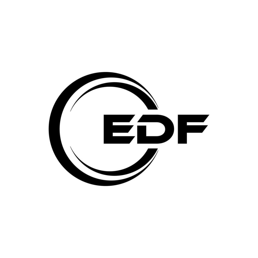 edf logo disegno, ispirazione per un' unico identità. moderno eleganza e creativo design. filigrana il tuo successo con il Impressionante Questo logo. vettore