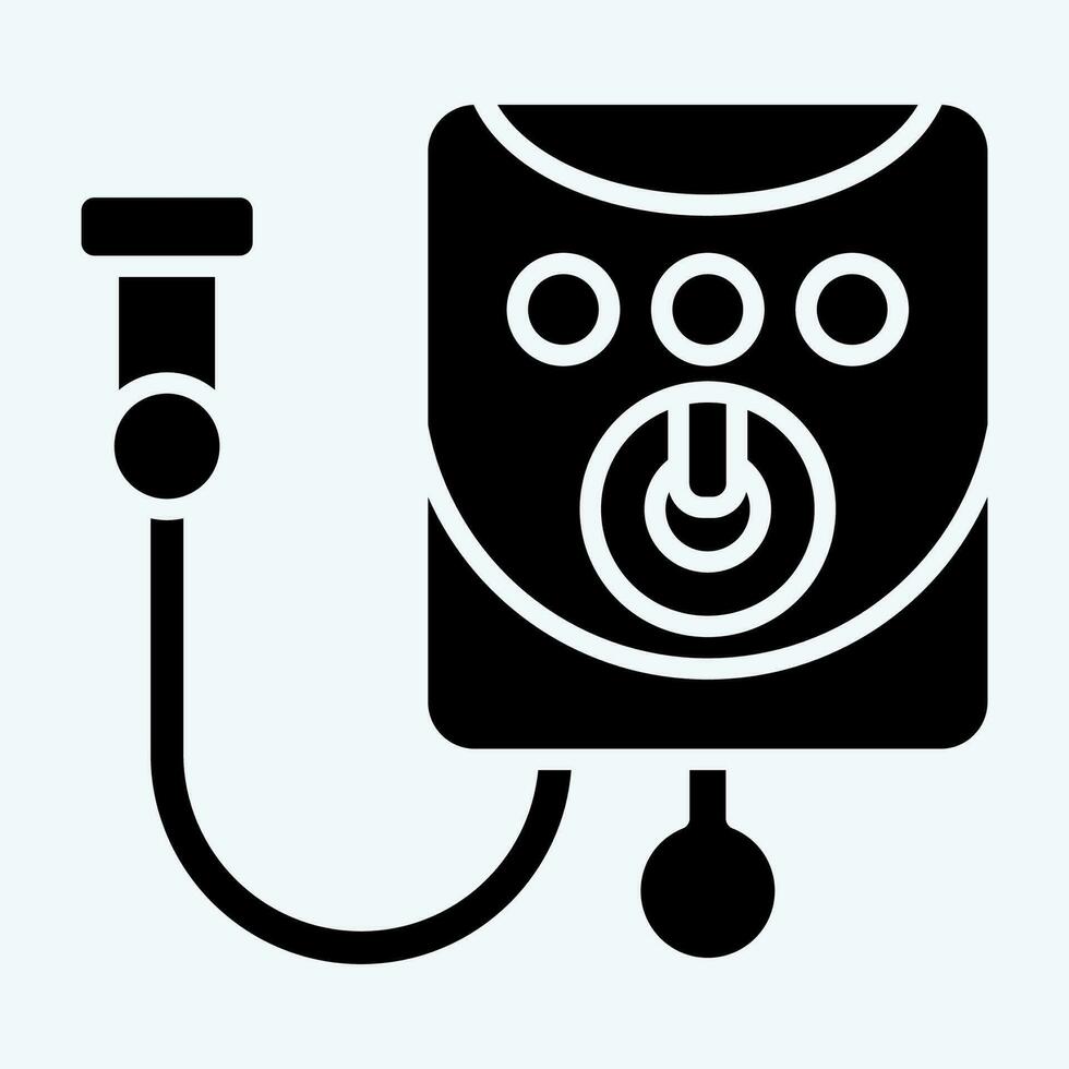 icona acqua stufa. relazionato per bagno simbolo. glifo stile. semplice design modificabile. semplice illustrazione vettore