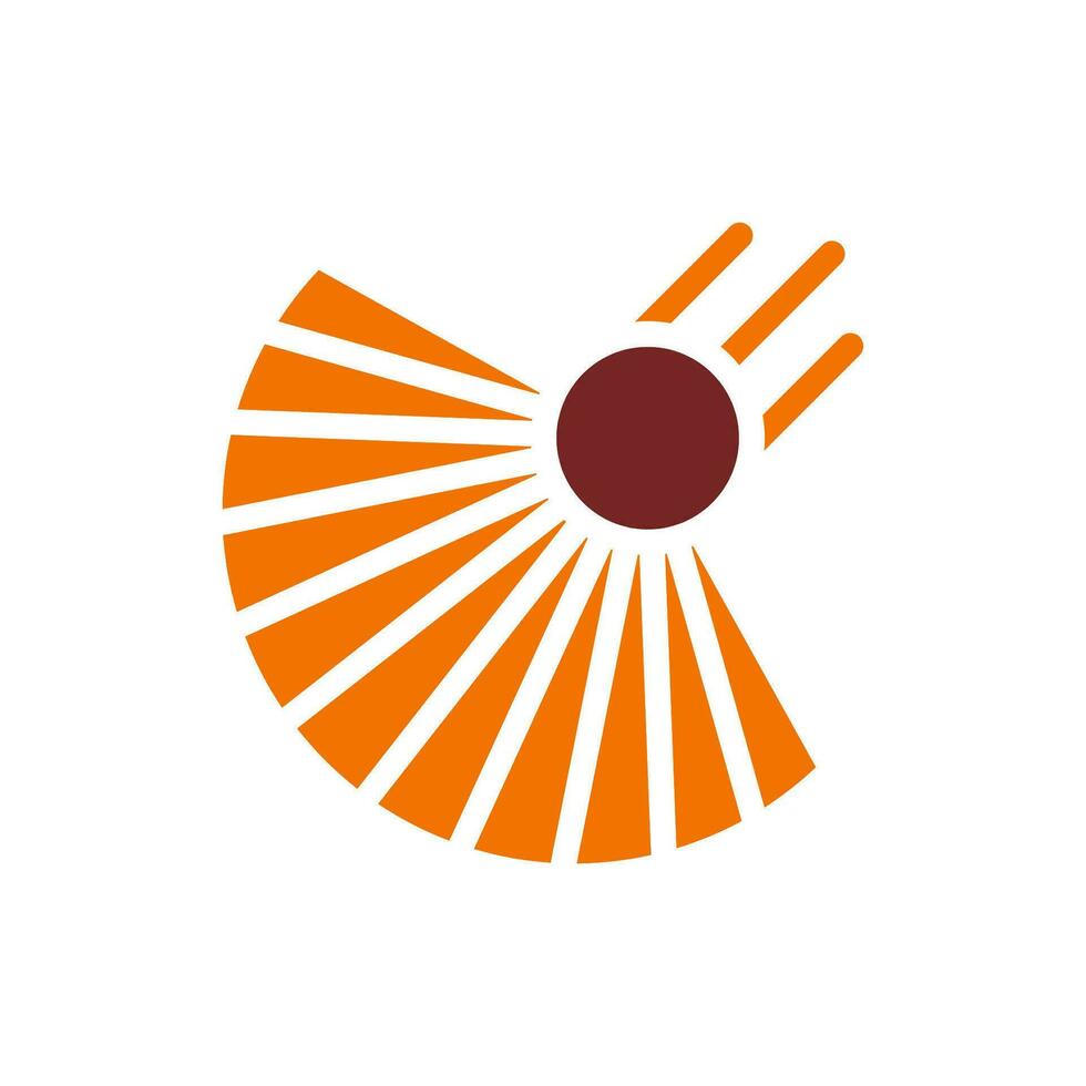 fan icona solido arancia Marrone colore Cinese nuovo anno simbolo Perfetto. vettore
