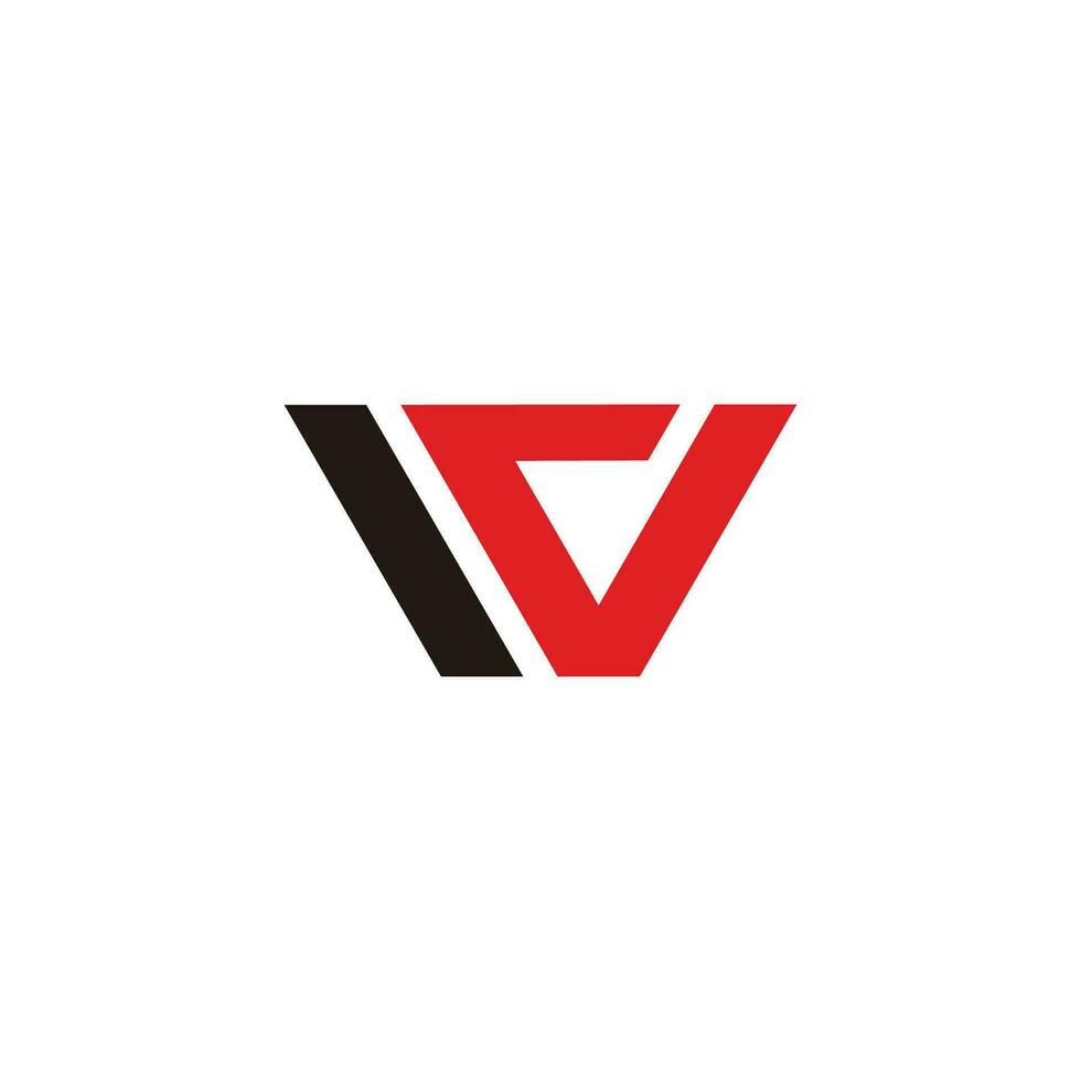 lettera iv colorato geometrico linea logo design vettore