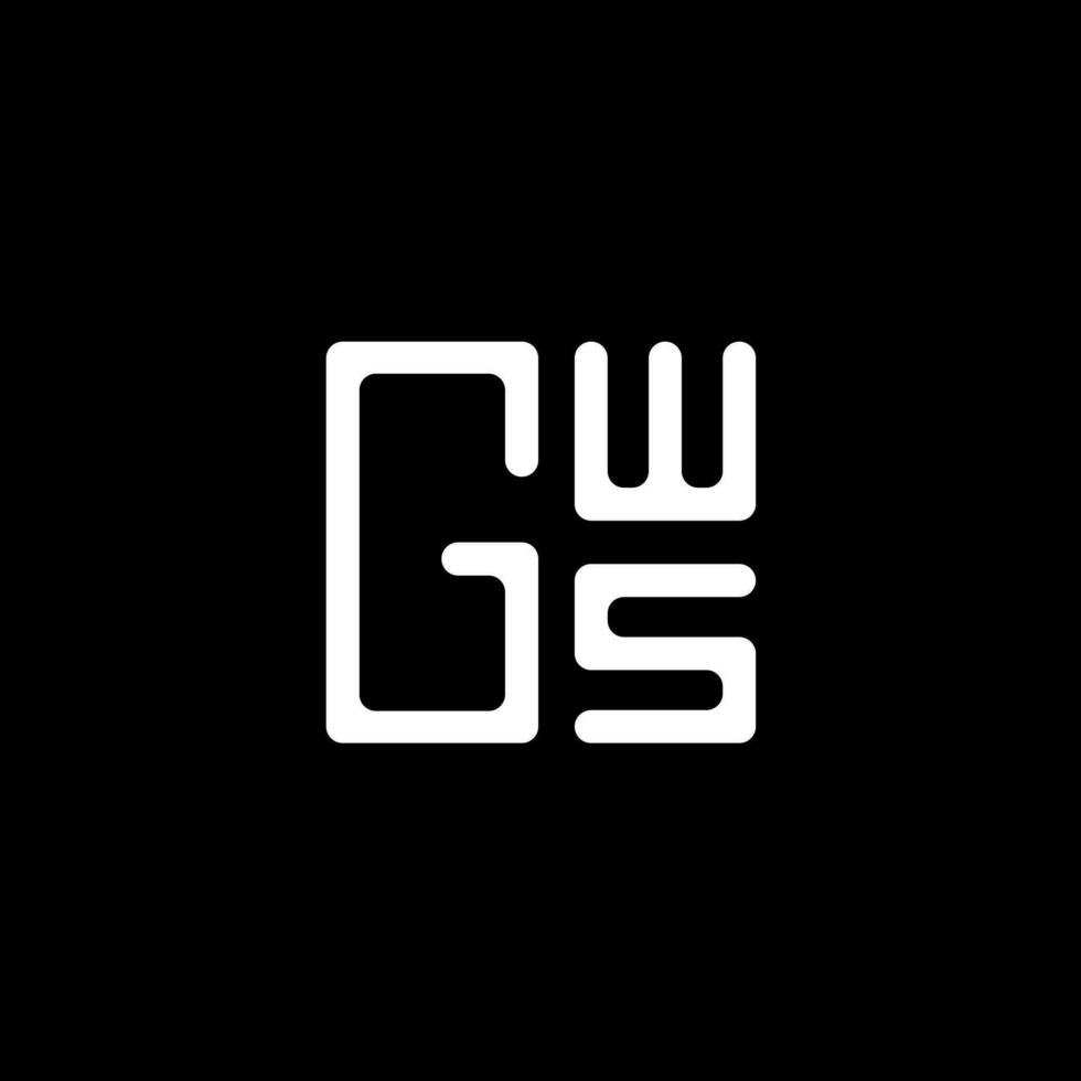 gws lettera logo vettore disegno, gws semplice e moderno logo. gws lussuoso alfabeto design