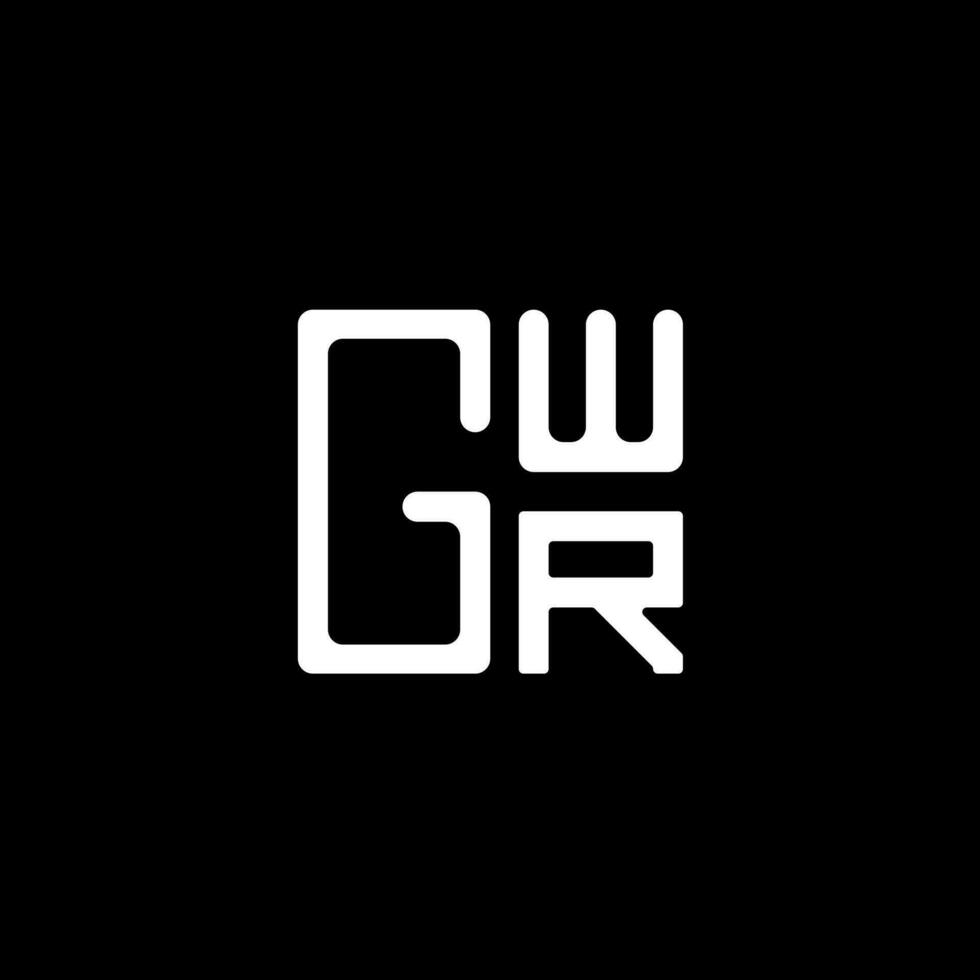gwr lettera logo vettore disegno, gwr semplice e moderno logo. gwr lussuoso alfabeto design
