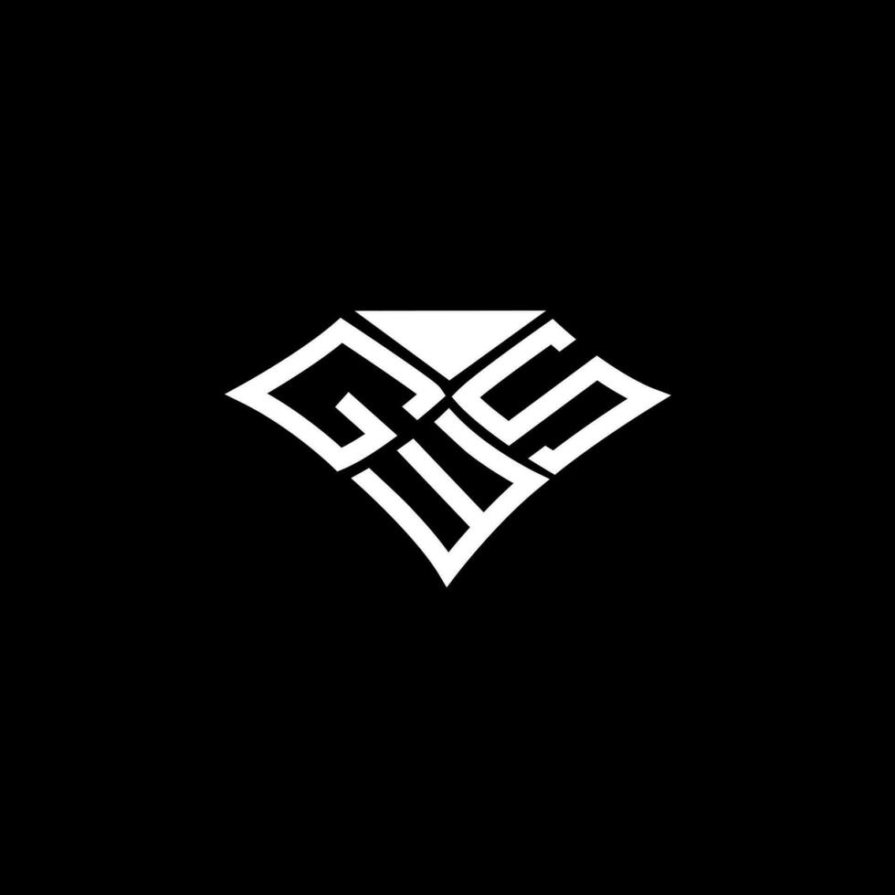 gws lettera logo vettore disegno, gws semplice e moderno logo. gws lussuoso alfabeto design