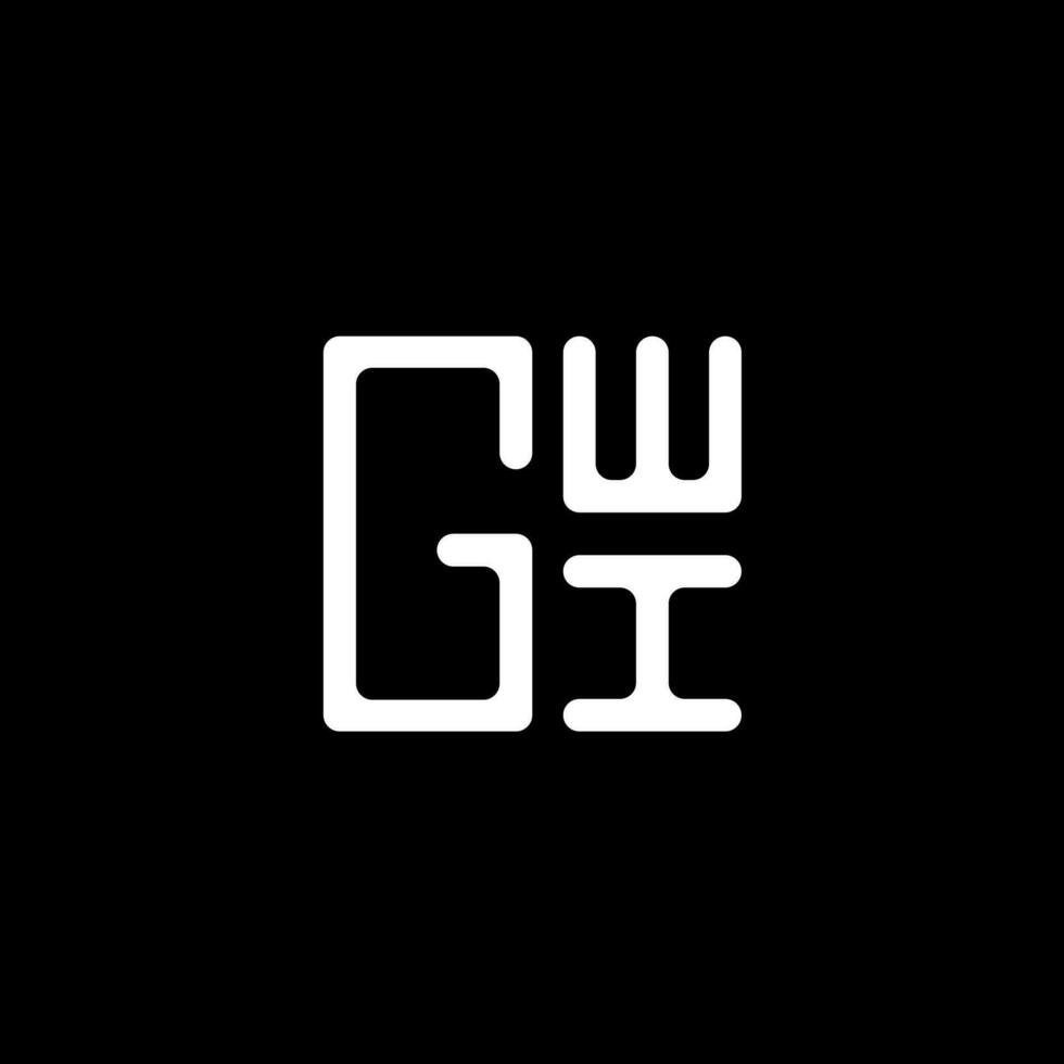 gwi lettera logo vettore disegno, gwi semplice e moderno logo. gwi lussuoso alfabeto design