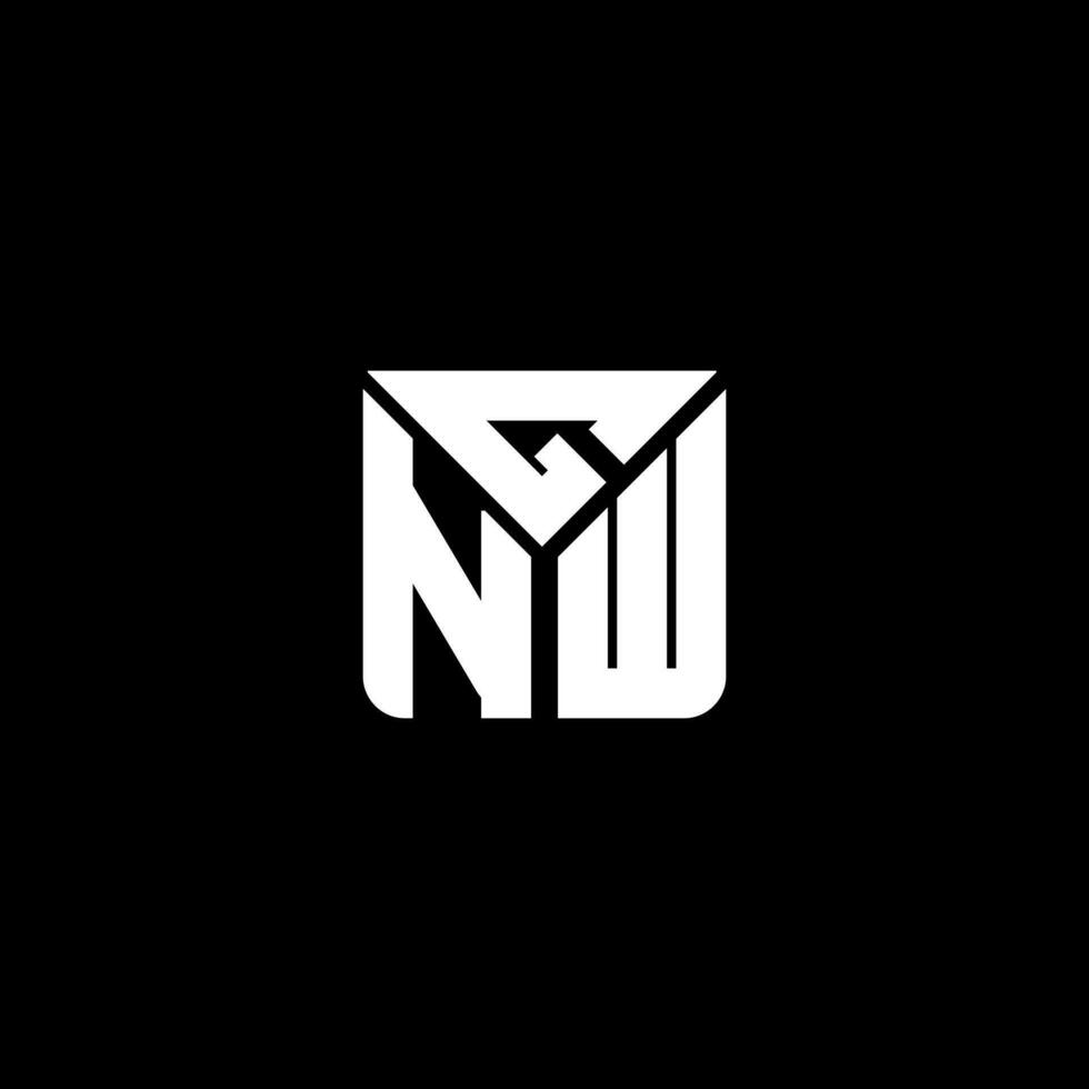 gnw lettera logo vettore disegno, gnw semplice e moderno logo. gnw lussuoso alfabeto design