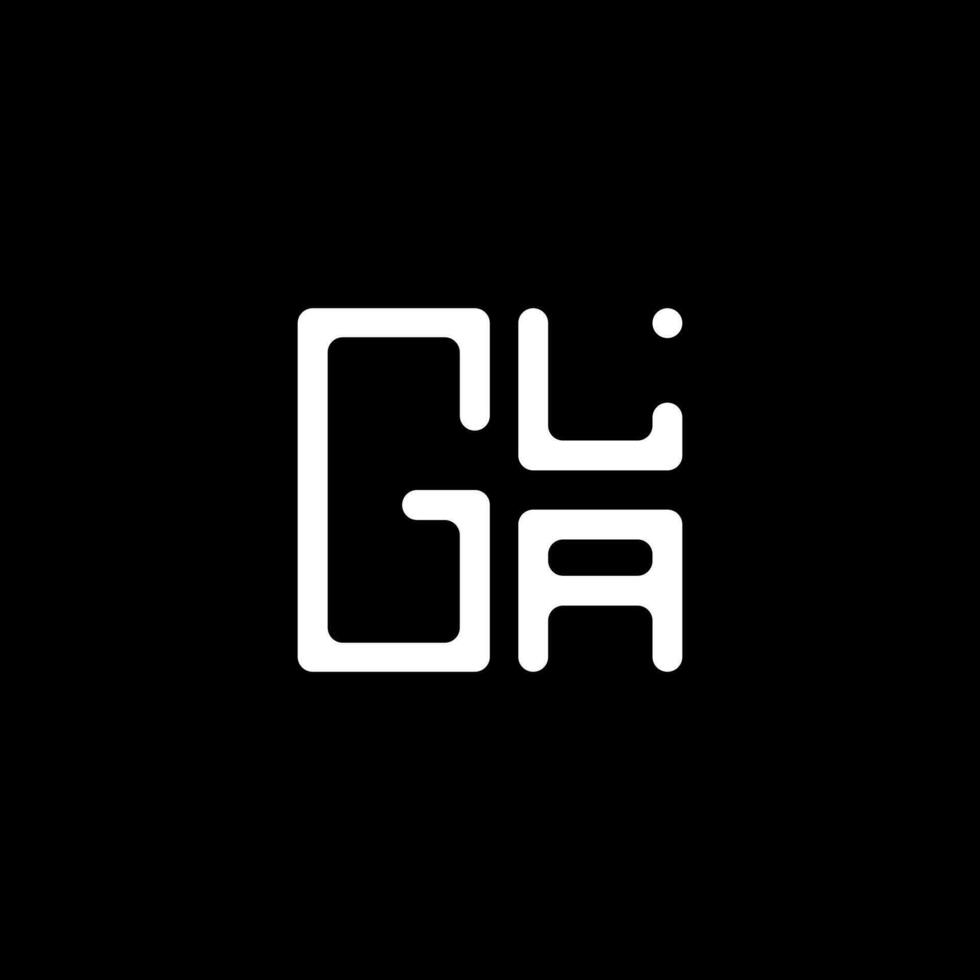 gla lettera logo vettore disegno, gla semplice e moderno logo. gla lussuoso alfabeto design