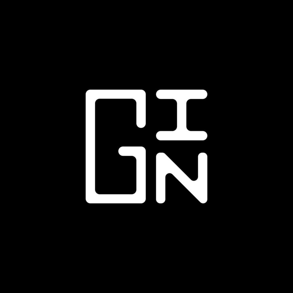 Gin lettera logo vettore disegno, Gin semplice e moderno logo. Gin lussuoso alfabeto design