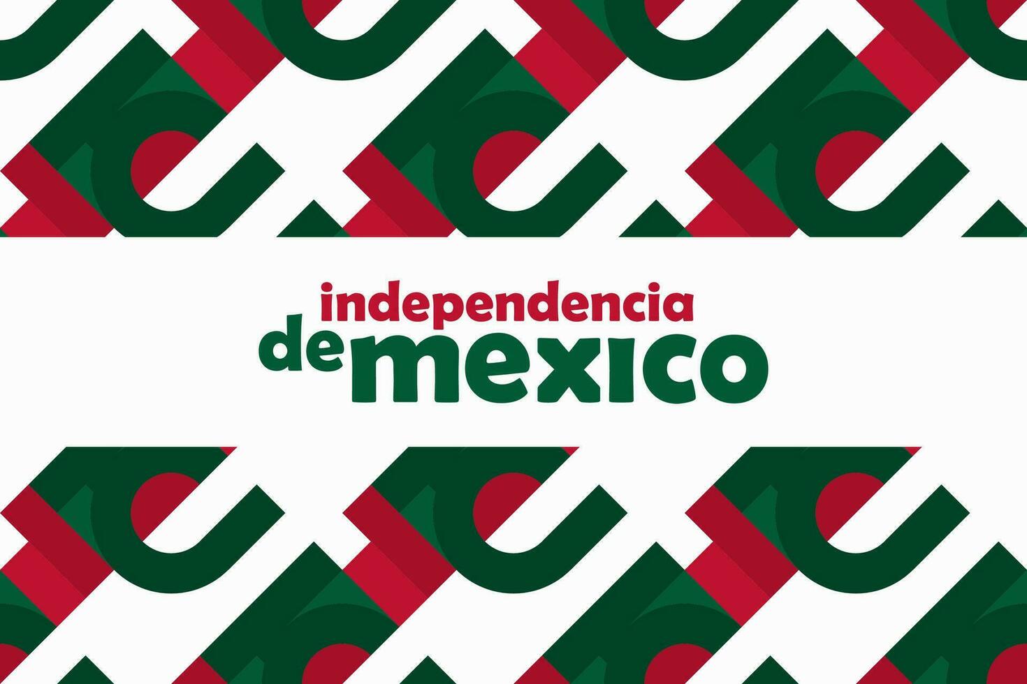 senza soluzione di continuità modello Messico indipendenza giorno orizzontale bandiera vettore piatto design