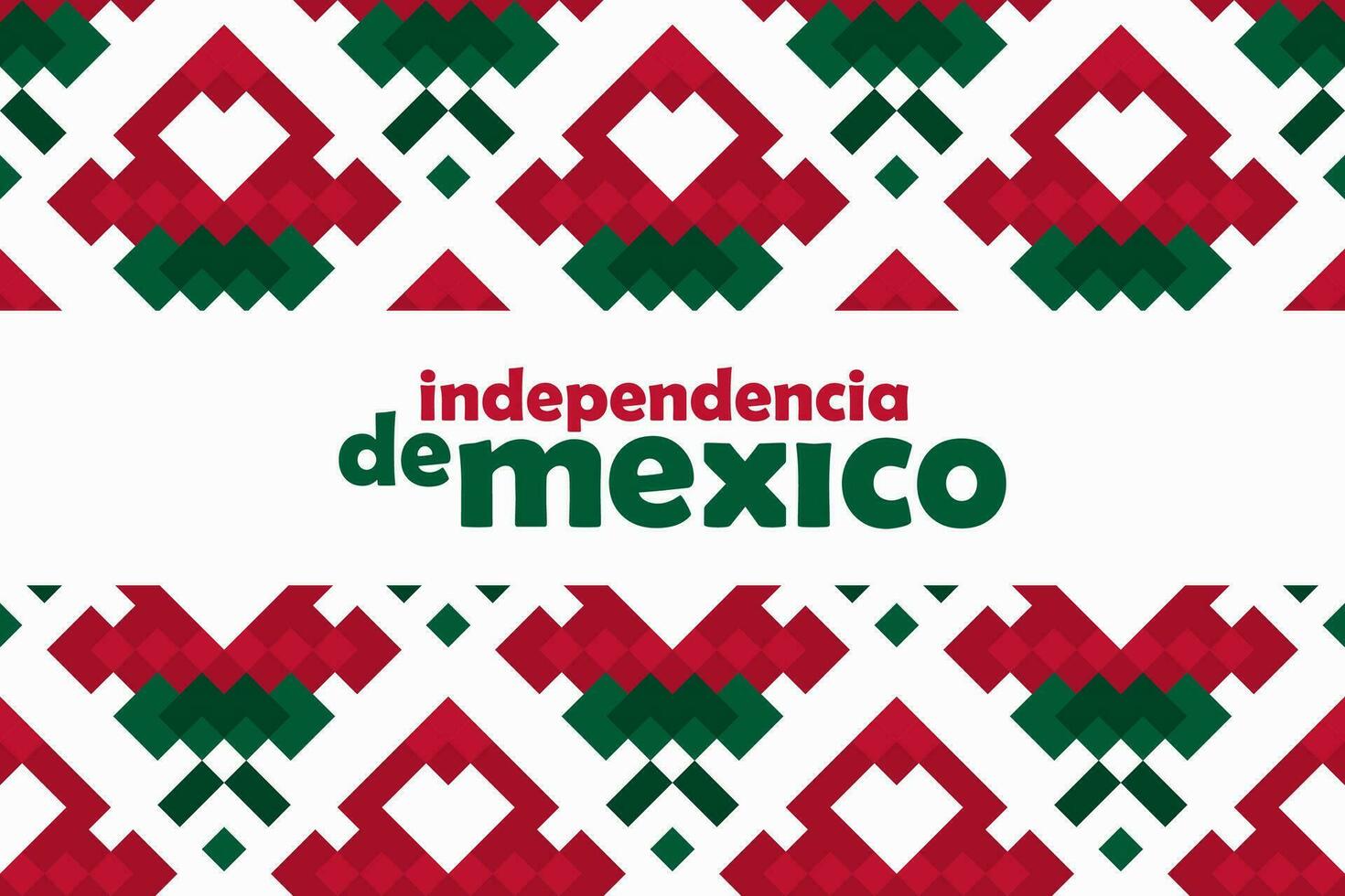 senza soluzione di continuità modello Messico indipendenza giorno orizzontale bandiera vettore piatto design