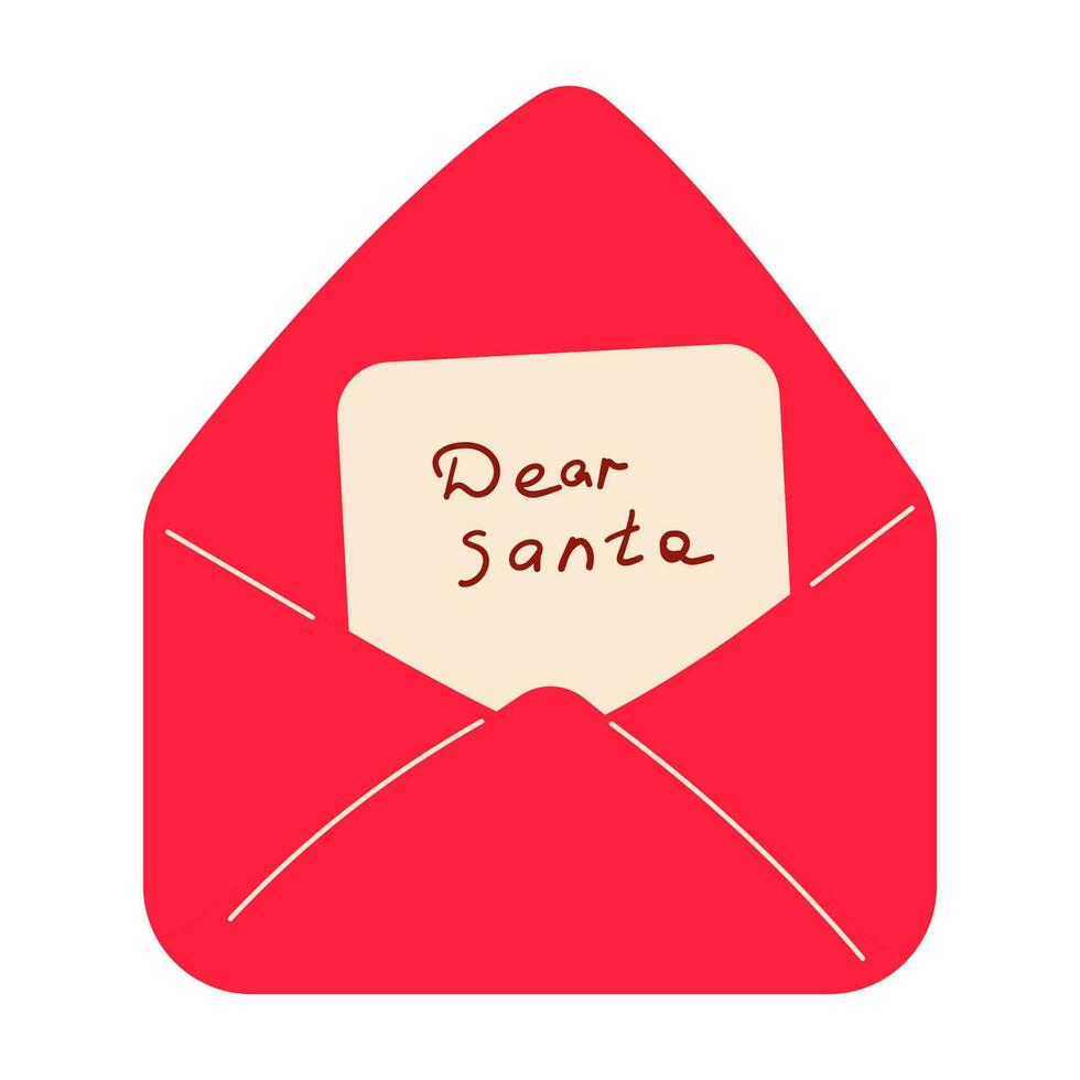 lettera Santa Natale nuovo anno icona elemento vettore