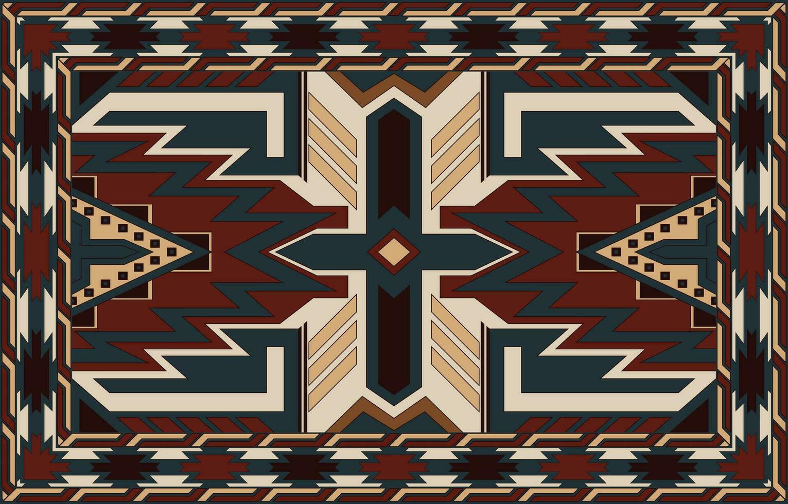navajo tappeto azteco tribale tappeto per casa interno decorazione vettore