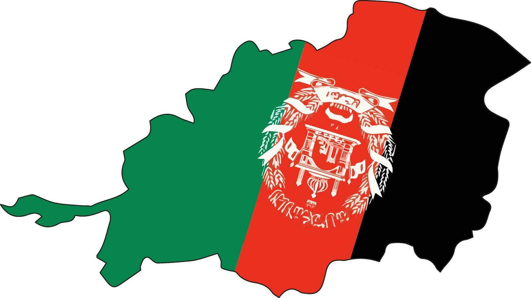 afghanistan bandiera carta geografica vettore