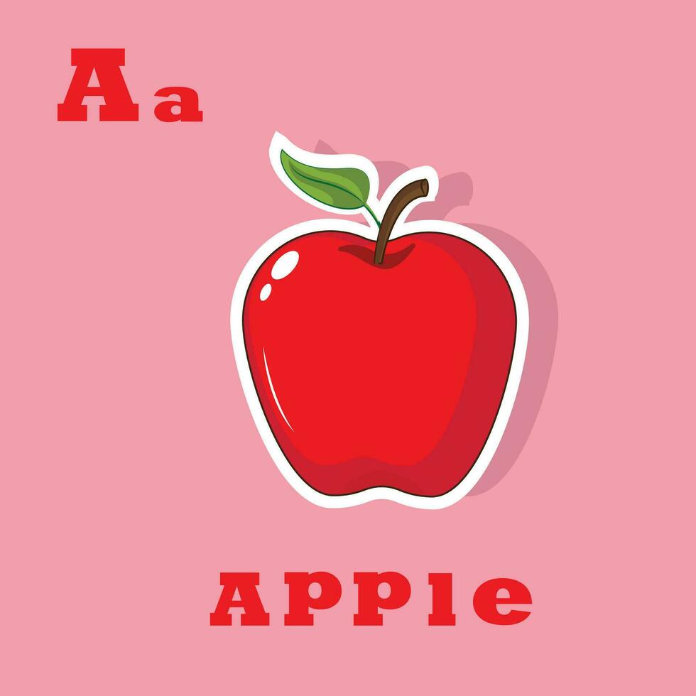 frutta flashcard formazione scolastica vettore illustrazione