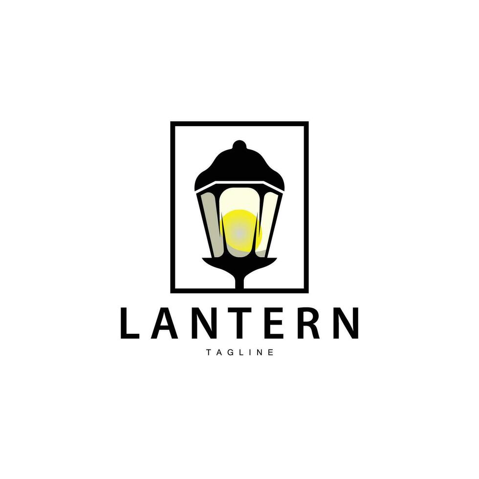 lanterna logo Vintage ▾ strada illuminazione design illustrazione modello vettore