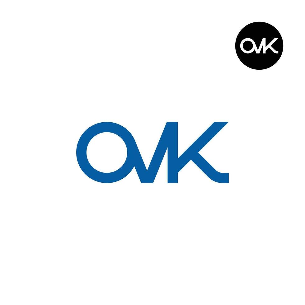 lettera ok monogramma logo design vettore