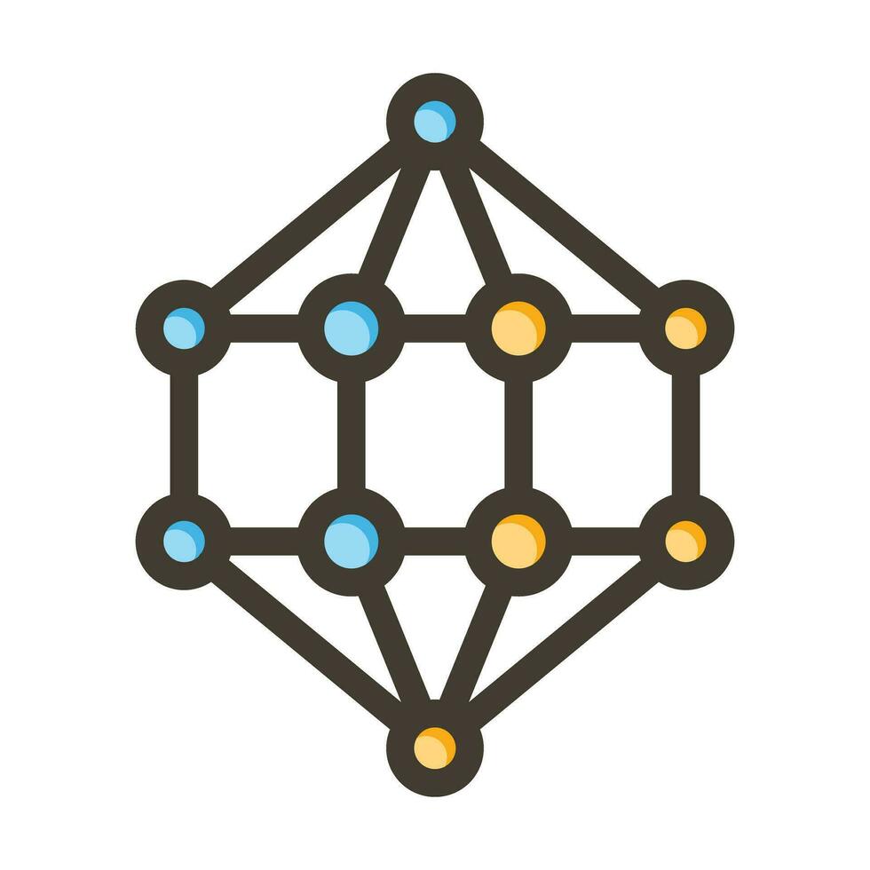 nanocristallo vettore di spessore linea pieno colori icona per personale e commerciale uso.