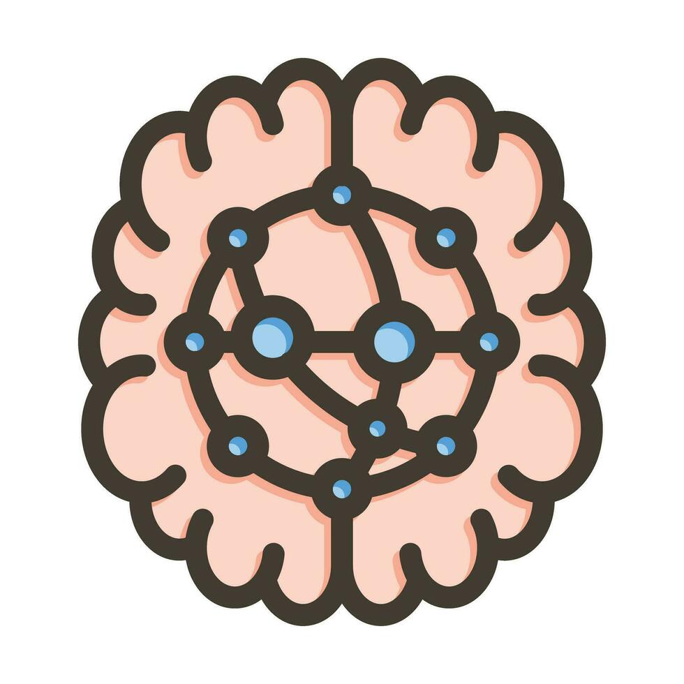 artificiale intelligenza vettore di spessore linea pieno colori icona per personale e commerciale uso.