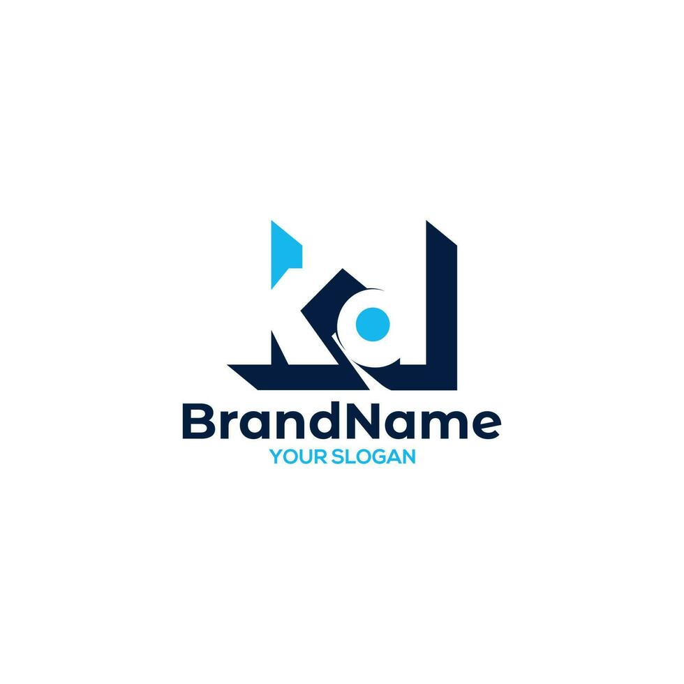 iniziale kd logo design vettore