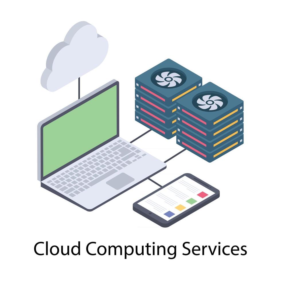 servizi di cloud computing vettore