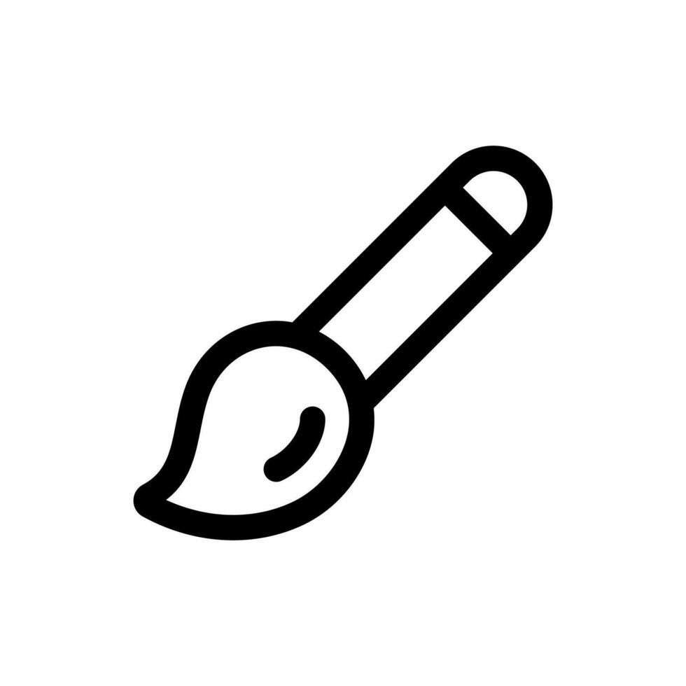 pennello attrezzo icona nel di moda piatto stile isolato su bianca sfondo. pennello attrezzo silhouette simbolo per il tuo sito web disegno, logo, app, ui. vettore illustrazione, eps10.