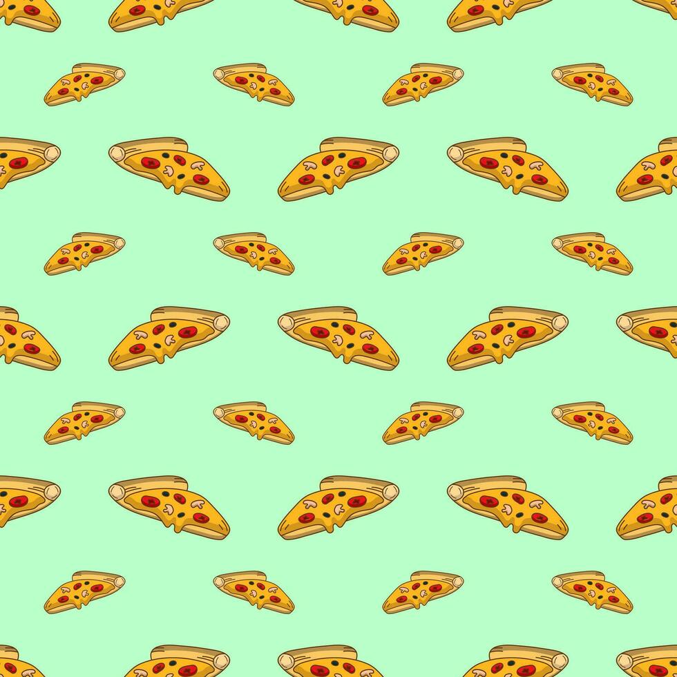 Pizza senza soluzione di continuità modello vettore collezione.