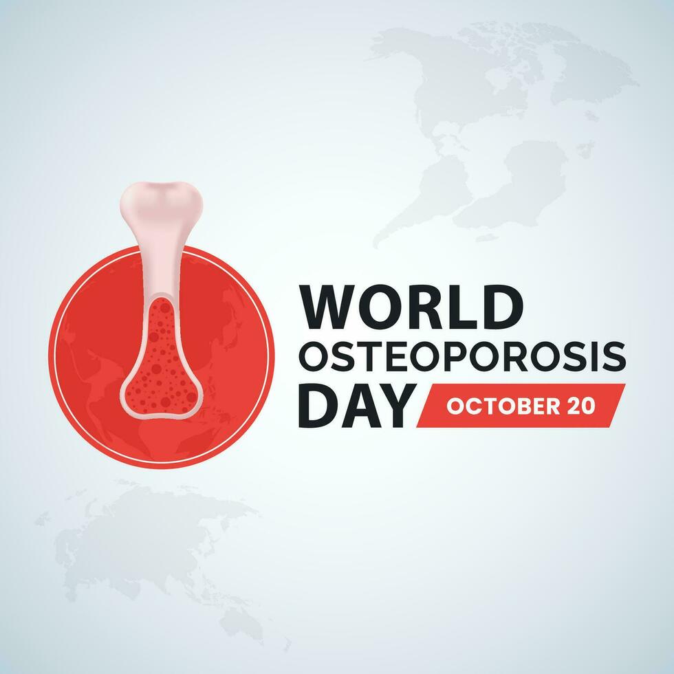 vettore mondo osteoporosi giorno sfondo illustrazione