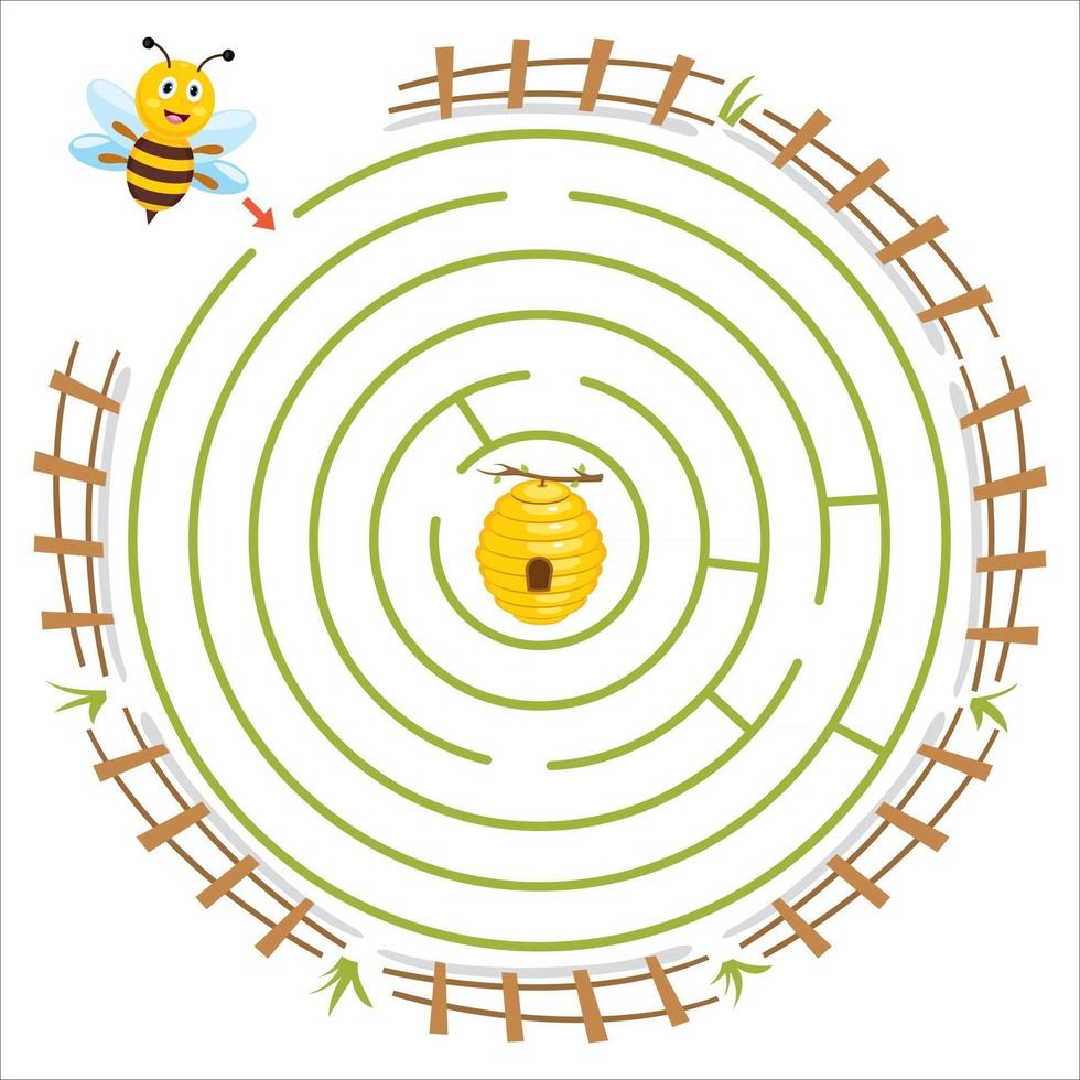 illustrazione del gioco del labirinto per bambini vettore