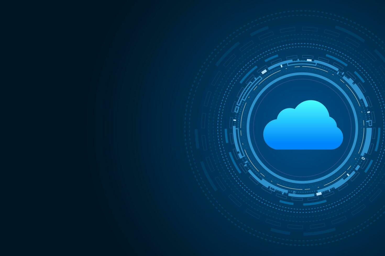 moderna tecnologia cloud futuristica, archiviazione online, lavoro da casa vettore