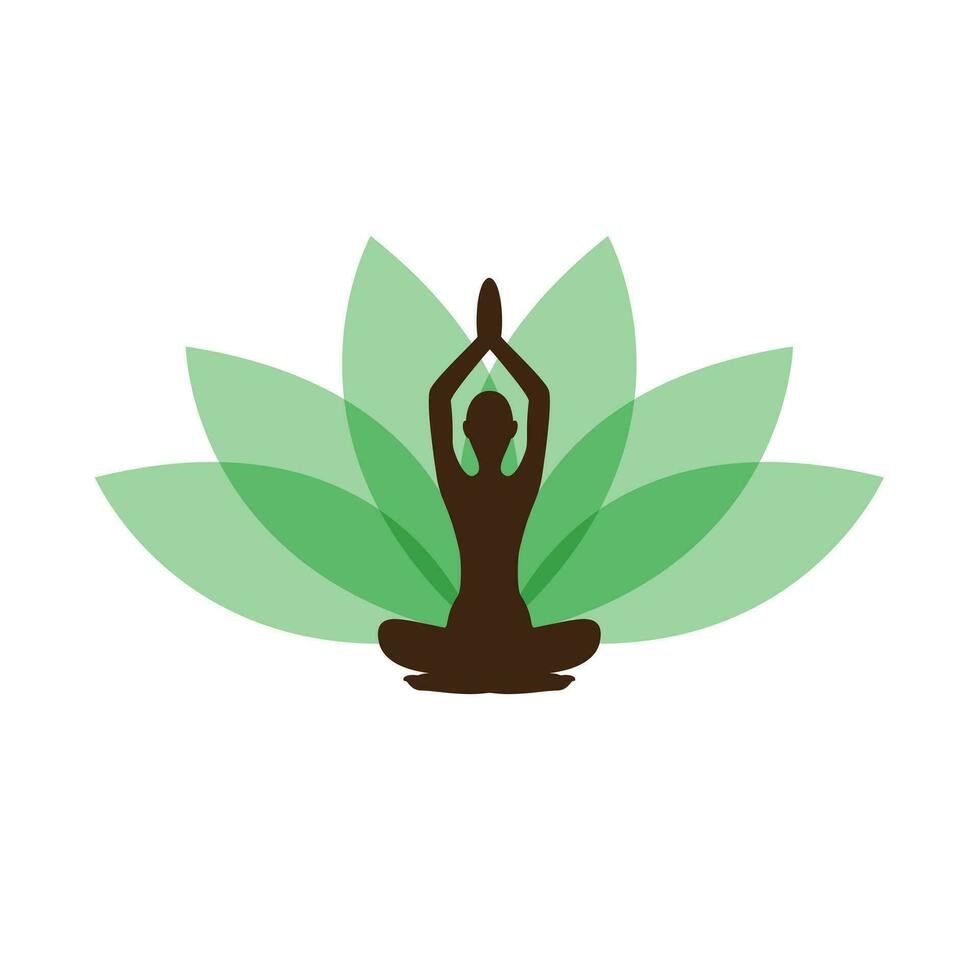 yoga loto icona vettore