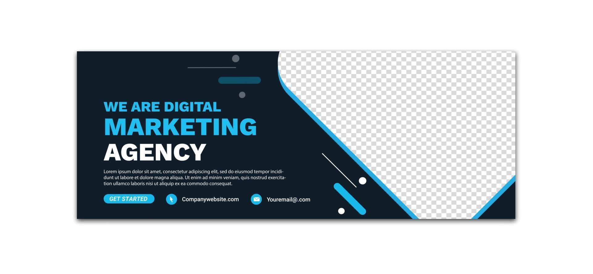 banner modello di marketing digitale vettore