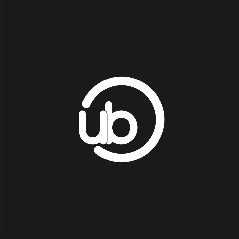 iniziali ub logo monogramma con semplice cerchi Linee vettore