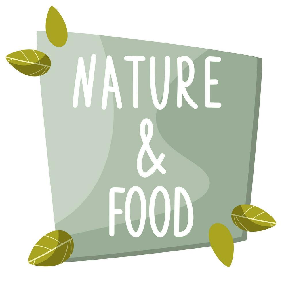 emblema, cartello per pacchi, naturale prodotti e Salute cibo I negozi. etichetta di naturale prodotti. vegetariano naturale, organico, fresco, cibo etichetta. vettore grafico design.