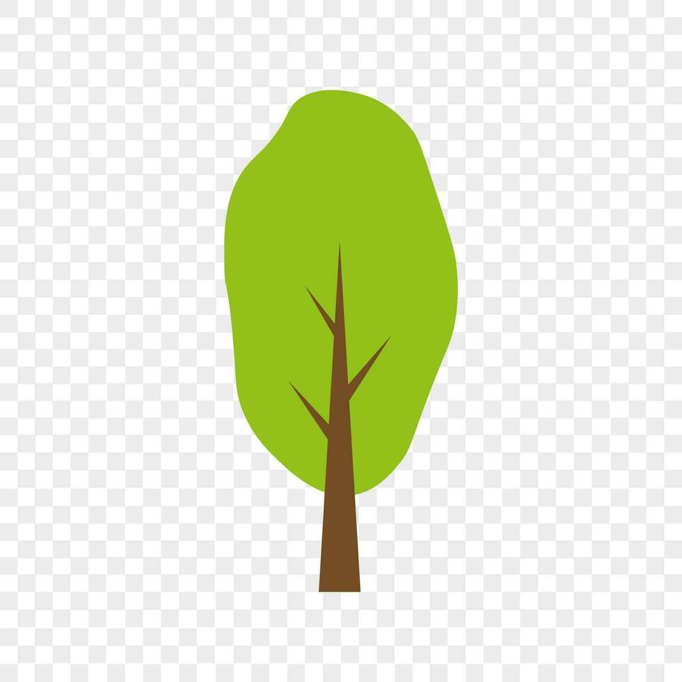 semplice albero icona. foresta e giardino simbolo. vettore illustrazione