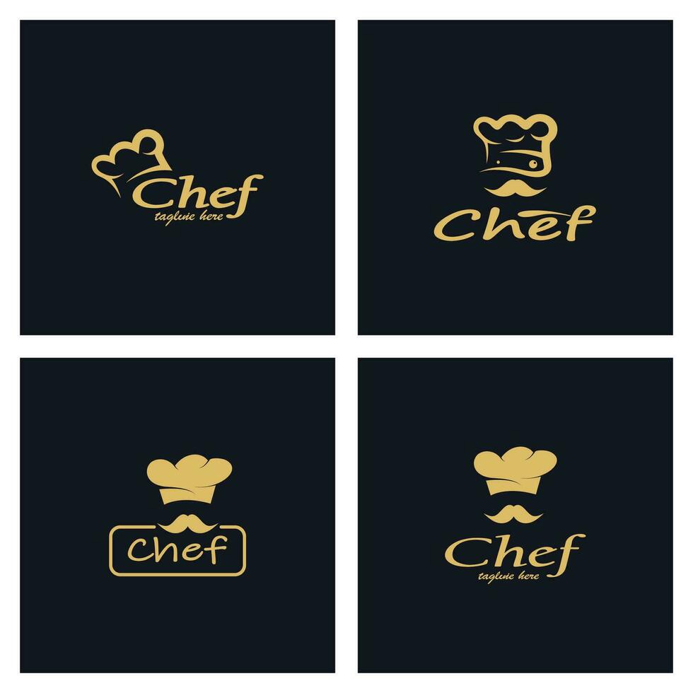 professionale logo capocuoco o cucina capocuoco cappello.per lavoro, casa cucinare, e ristorante chef.panetteria,vettore vettore