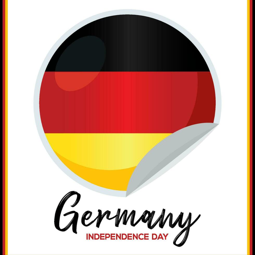 isolato etichetta con il bandiera di Germania vettore