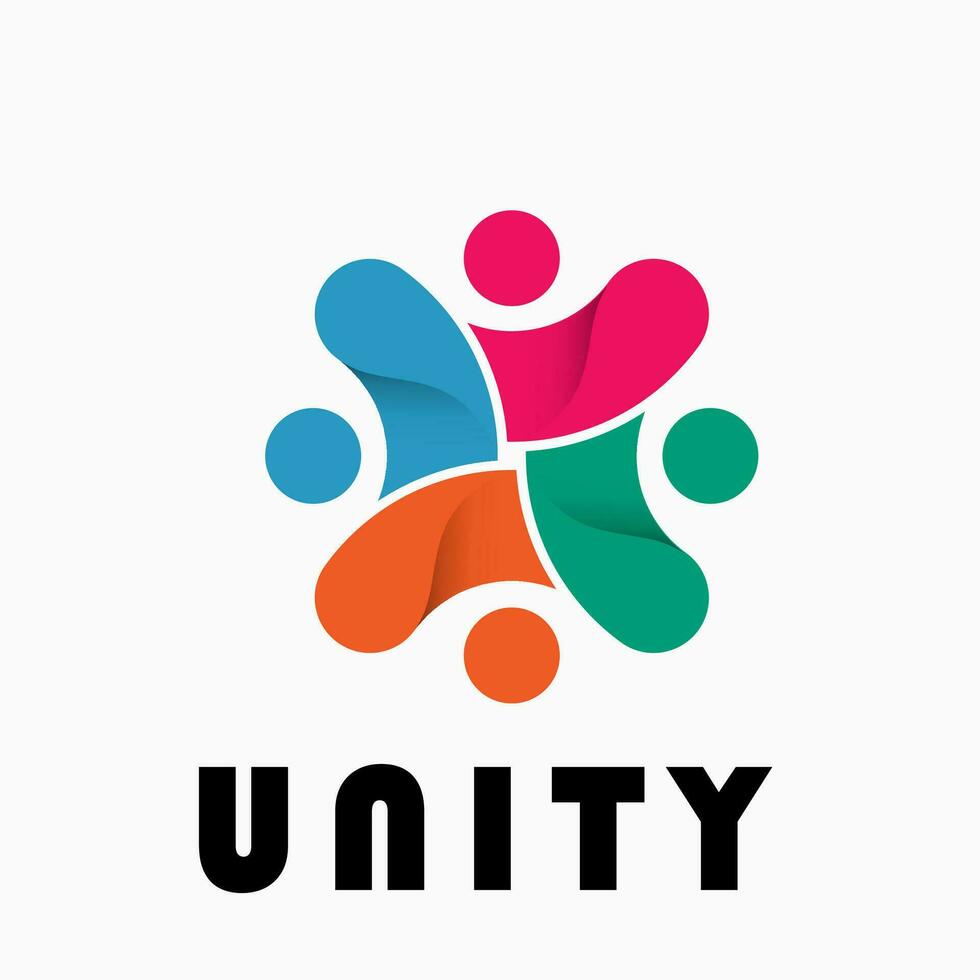 unità diversità logo design concetto vettore