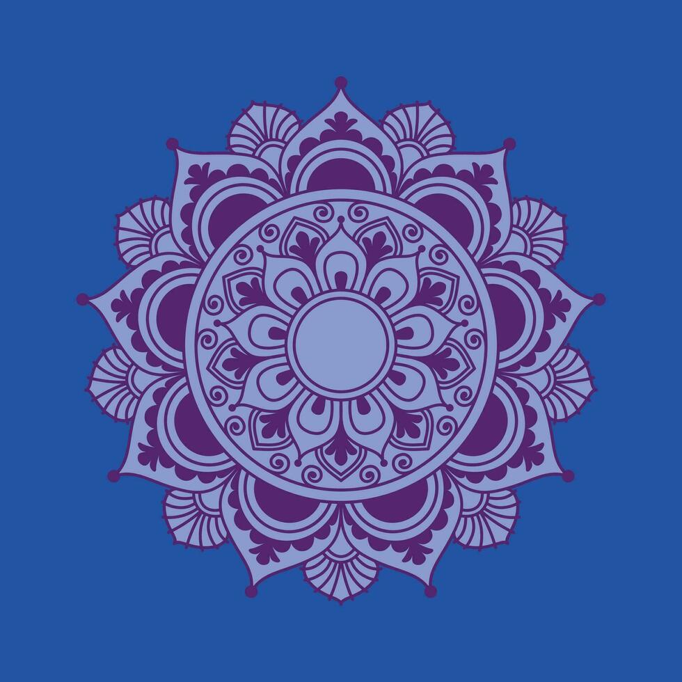 mandala con fiore per henné, mehndi, tatuaggio, decorazione. decorativo ornamento nel etnico orientale stile. mano disegnato sfondo. Islam, Arabo, indiano. vettore