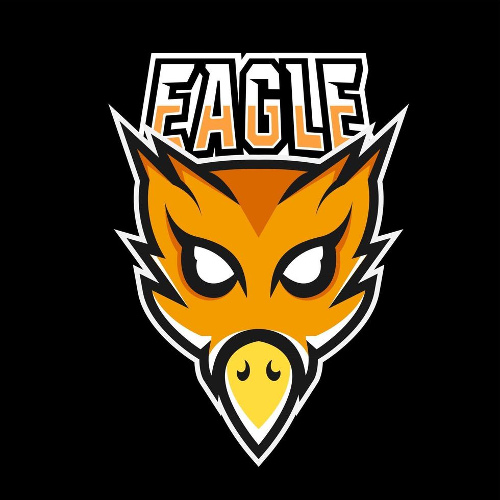 modello di logo mascotte di gioco eagle sport o esport, per la tua squadra vettore